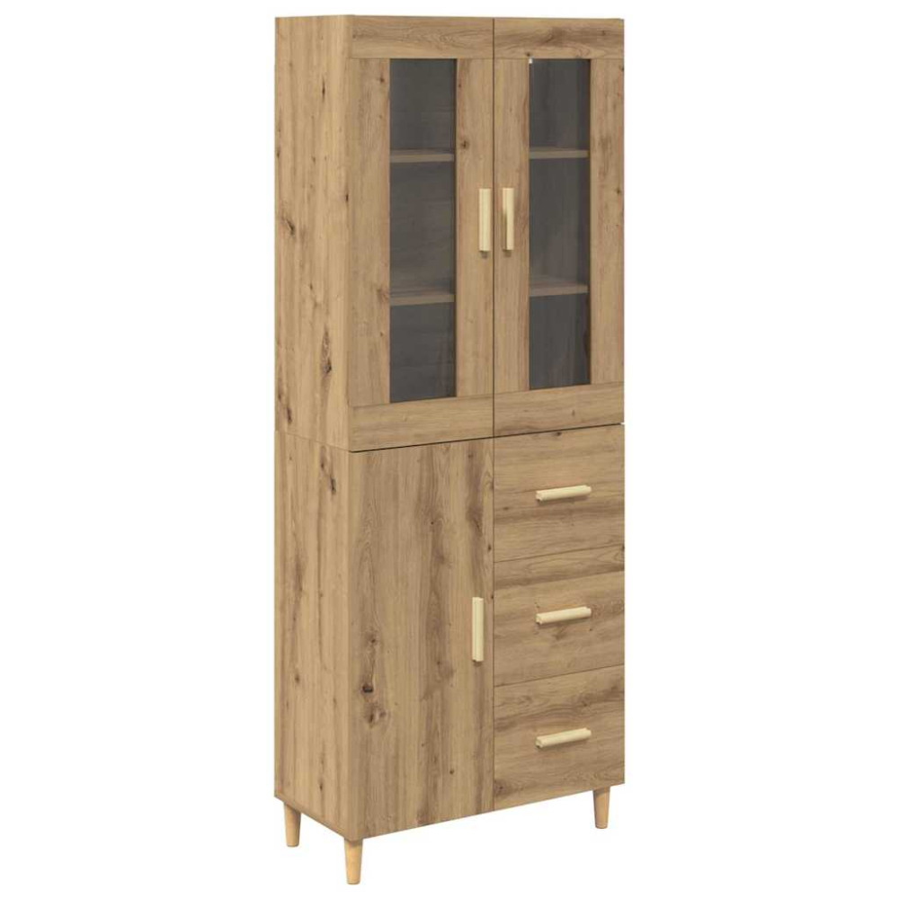 Produktbild för Skåp med låda Artisan Ek 69,5 x 34 x 180 cm Konstruerat trä