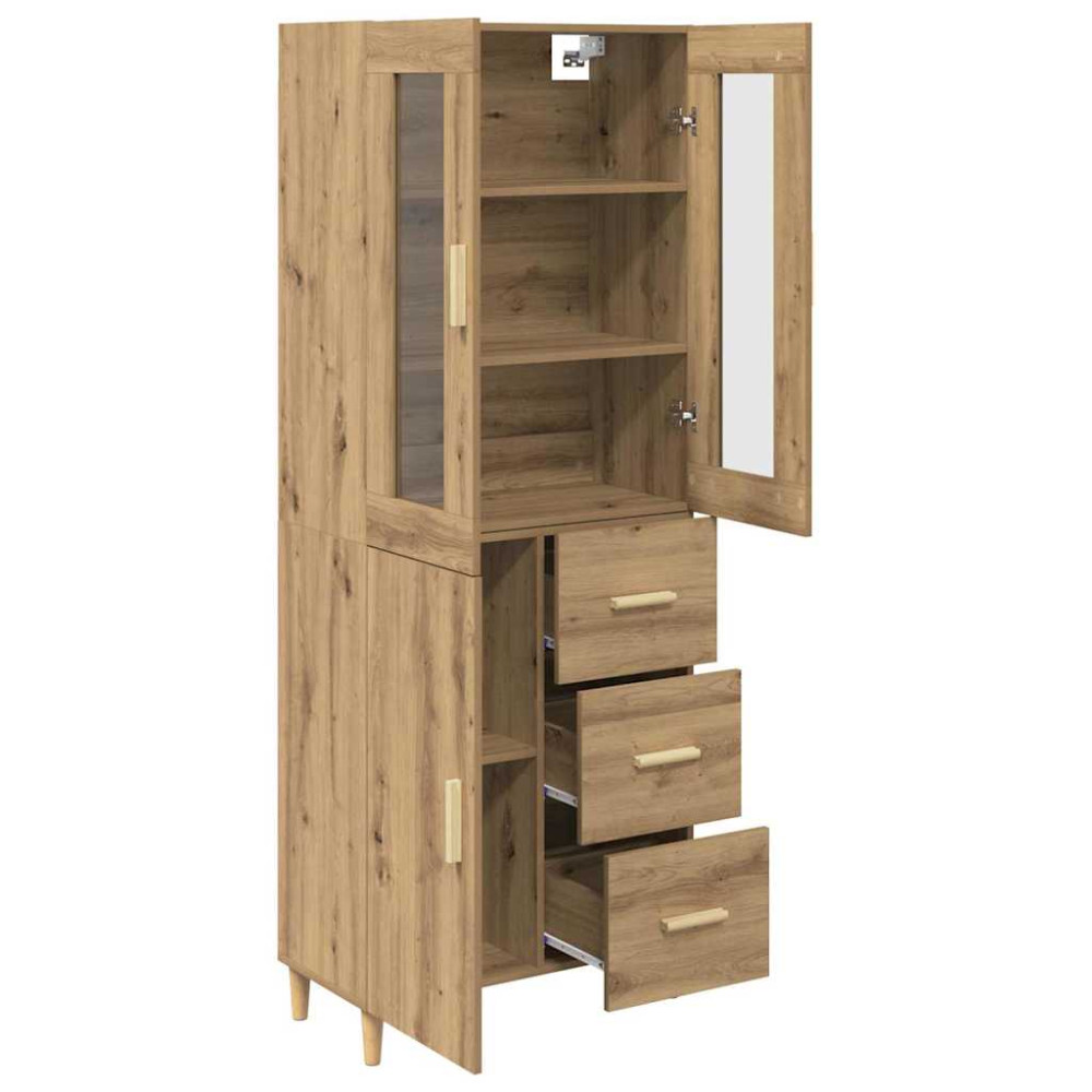 Produktbild för Skåp med låda Artisan Ek 69,5 x 34 x 180 cm Konstruerat trä