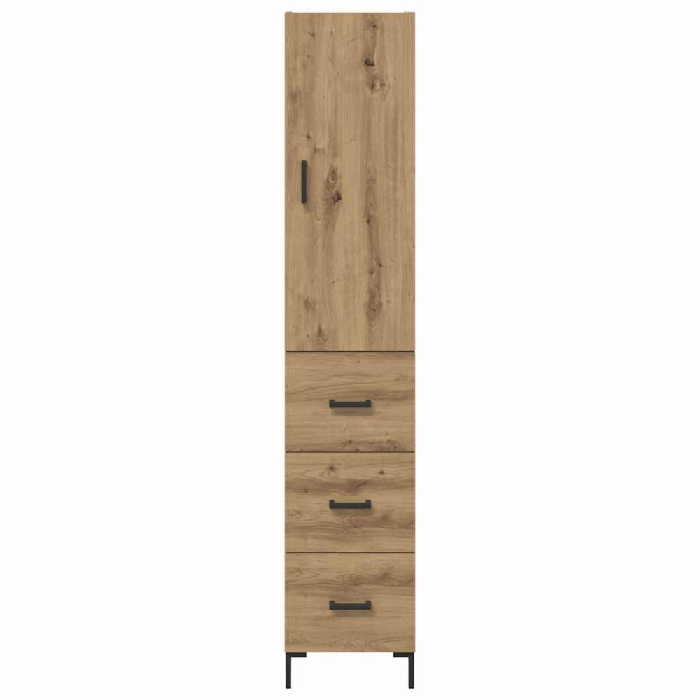 Produktbild för Skåp med låda Artisan Ek 69,5 x 34 x 180 cm Konstruerat trä