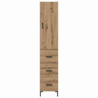 Produktbild för Skåp med låda Artisan Ek 69,5 x 34 x 180 cm Konstruerat trä
