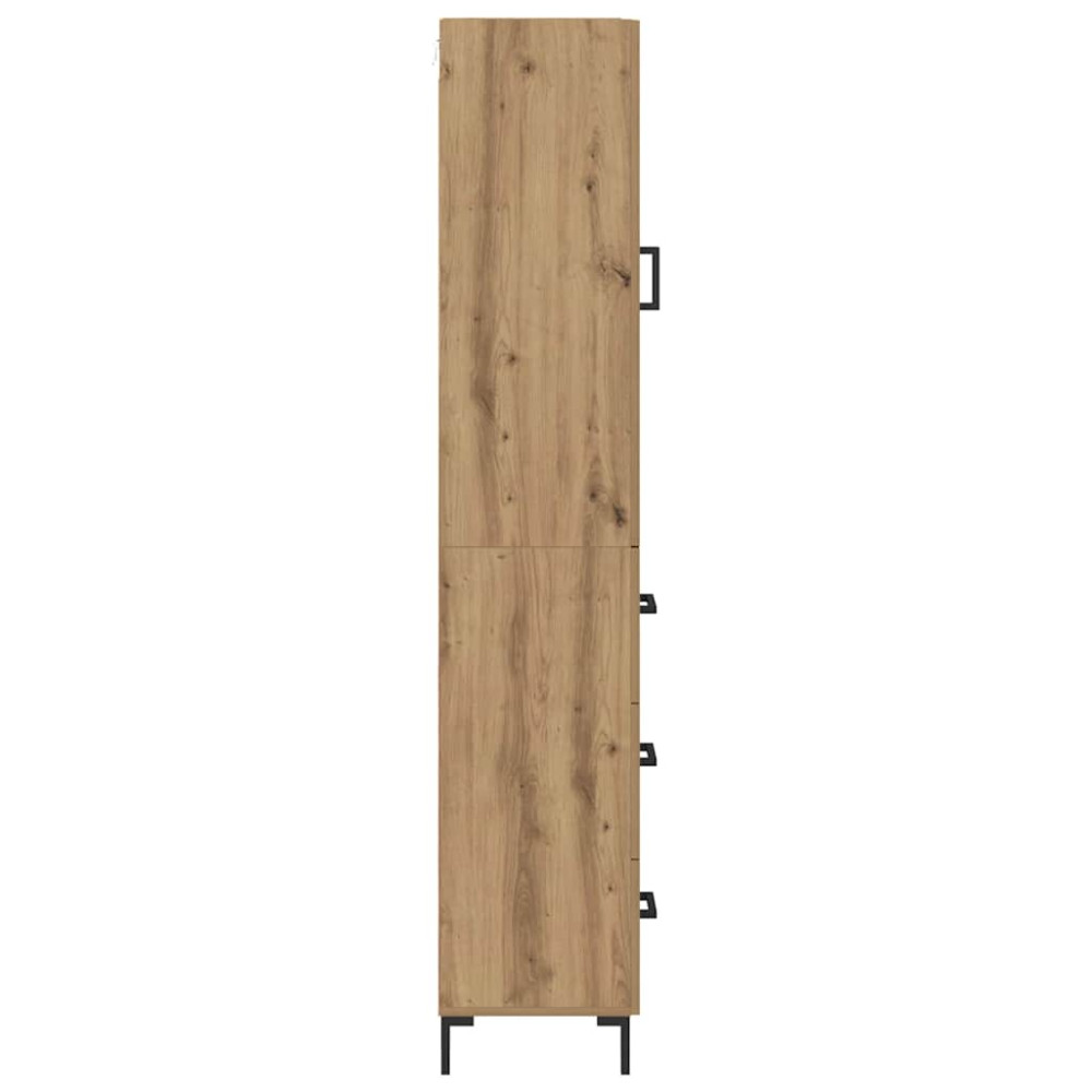 Produktbild för Skåp med låda Artisan Ek 69,5 x 34 x 180 cm Konstruerat trä