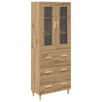 Produktbild för Skåp Artisan Ek 69,5 x 34 x 180 cm Konstruerat trä och glas