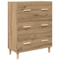 Produktbild för Skåp Artisan Ek 69,5 x 34 x 180 cm Konstruerat trä och glas