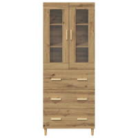 Produktbild för Skåp Artisan Ek 69,5 x 34 x 180 cm Konstruerat trä och glas