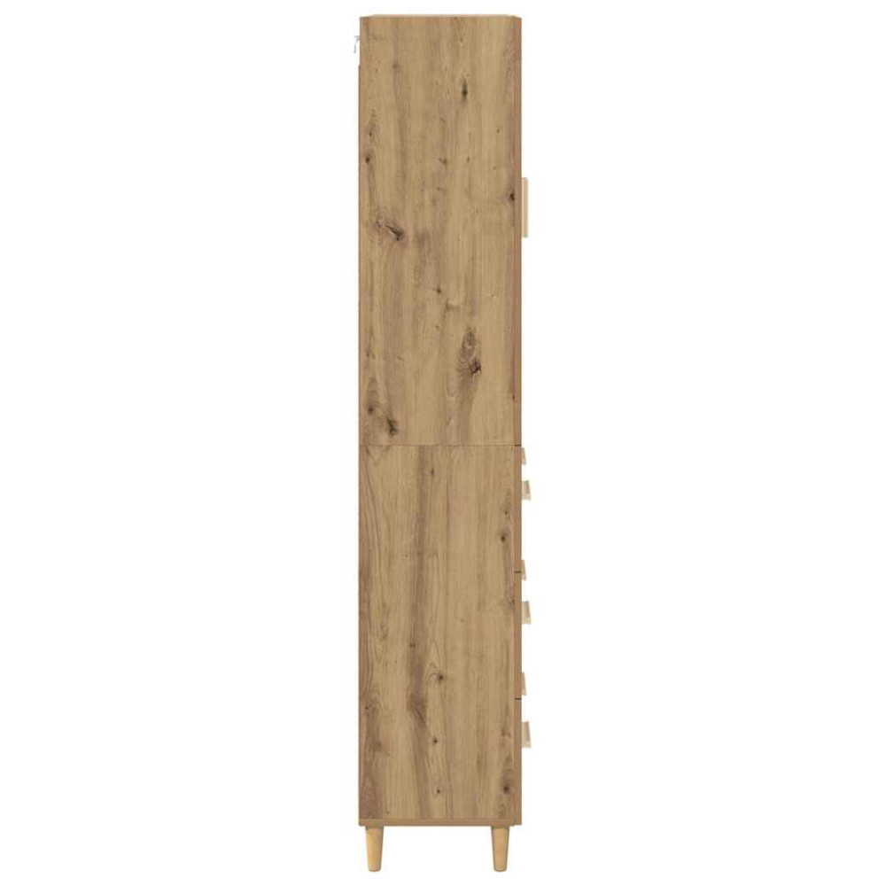 Produktbild för Skåp Artisan Ek 69,5 x 34 x 180 cm Konstruerat trä och glas