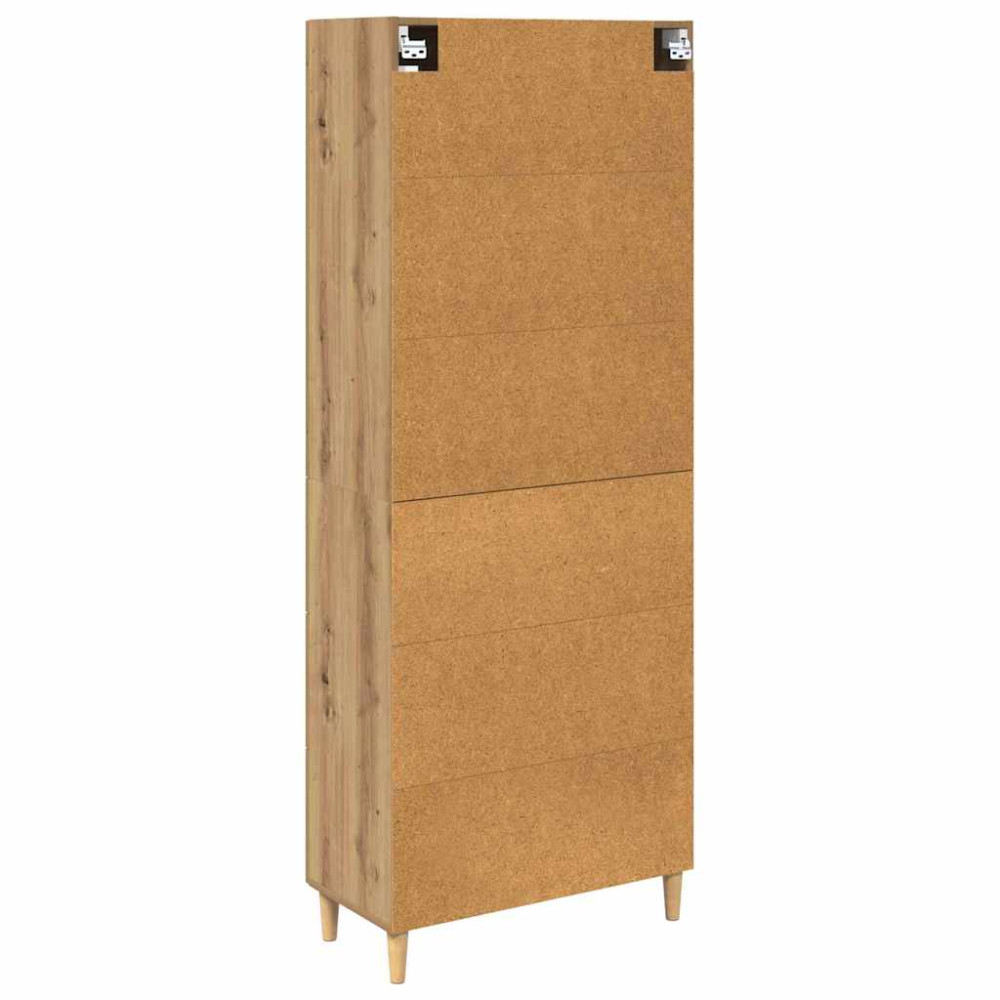 Produktbild för Skåp Artisan Ek 69,5 x 34 x 180 cm Konstruerat trä och glas