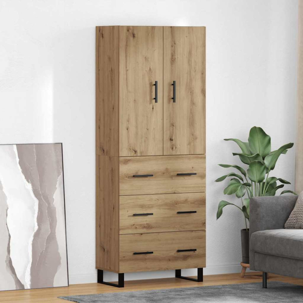 Produktbild för Skåp med låda 2 pcs Artisan Ek 69,5 x 34 x 180 cm