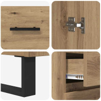 Produktbild för Skåp med låda 2 pcs Artisan Ek 69,5 x 34 x 180 cm