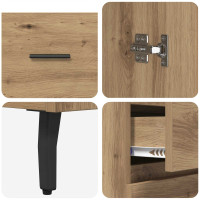 Produktbild för Skåp med låda 2 pcs Artisan Ek Konstruerat trä
