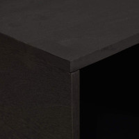 Produktbild för Kaffeebord Svart 80 x 50 x 40 cm Massivt mangoträ