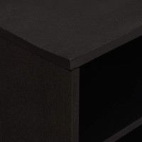Produktbild för TV-skåp med hylla Svart 80 x 33 x 46 cm Massivt mangoträ