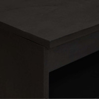 Produktbild för Sideboard med hylla Svart 60 x 33 x 75 cm Massivt mangoträ