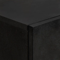 Produktbild för Skåp Svart 60 x 33 x 100 cm Massivt mangoträ
