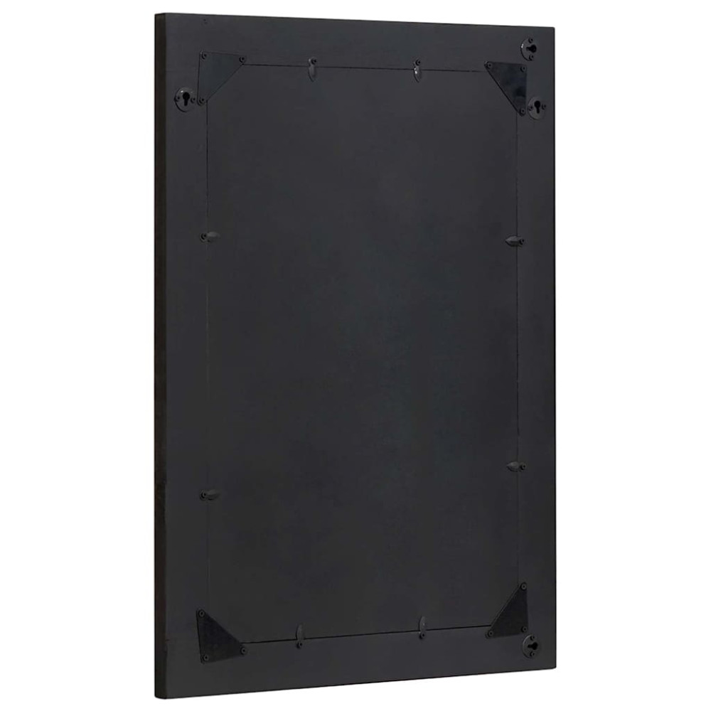 Produktbild för Badrumsspegel med spegel Svart och Silver 70 x 50 x 2,5 cm