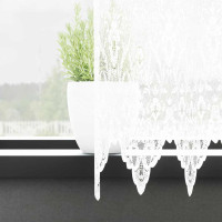 Produktbild för Spetsgardin med gardiner Vit 750 x 240 cm Polyester