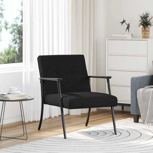 vidaXL fåtölj Svart tyg