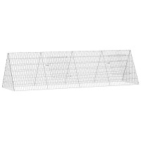 Produktbild för Kaninbur Silver 215 x 55 x 55 cm Galvaniserat Stål