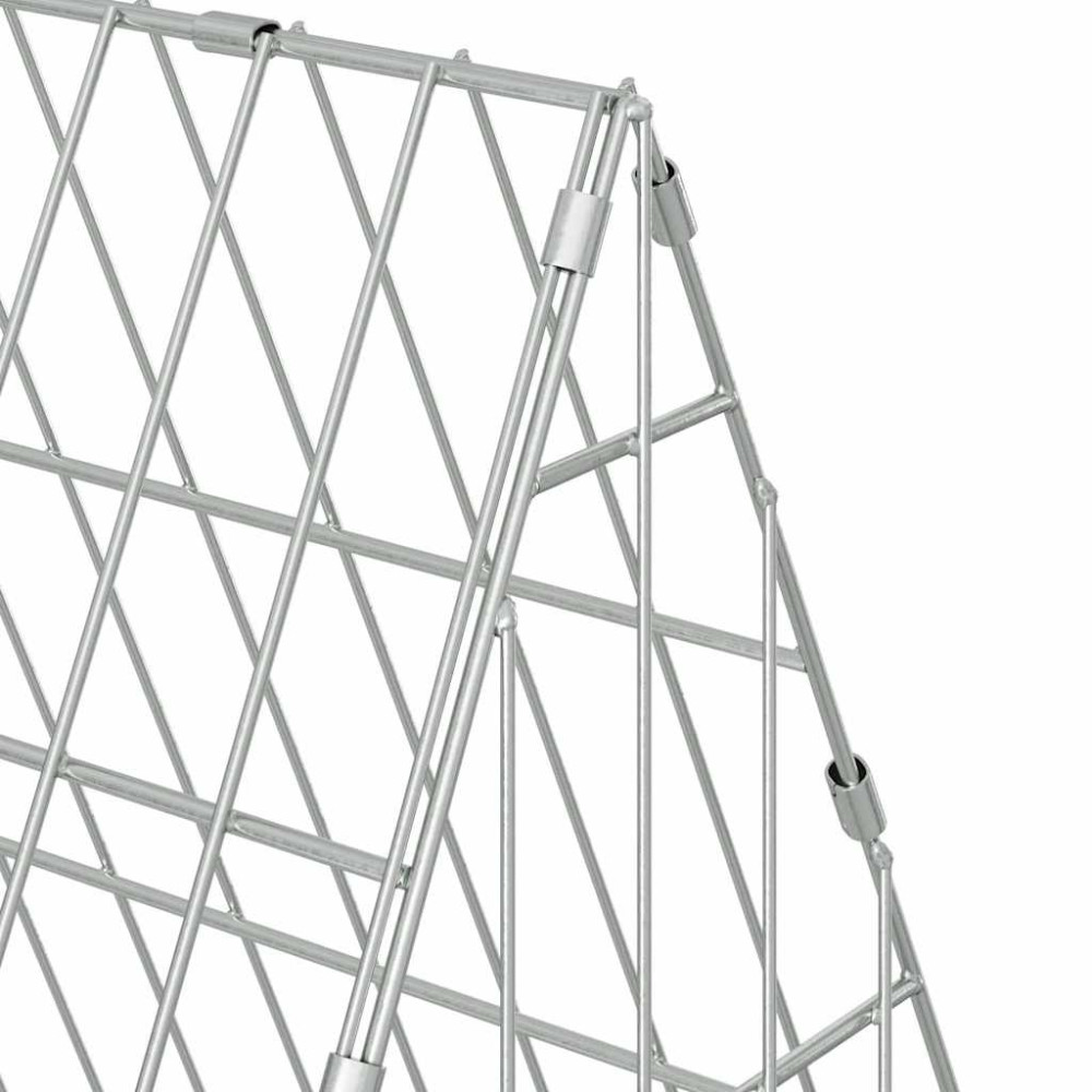 Produktbild för Kaninbur Silver 215 x 55 x 55 cm Galvaniserat Stål