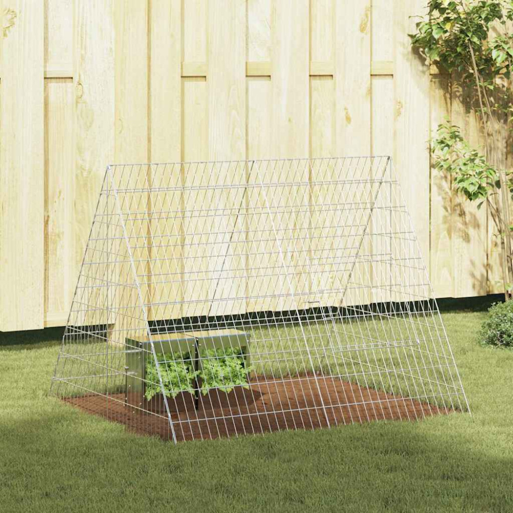Produktbild för Kaninbur Silver 110 x 100 x 85 cm Galvaniserat Stål