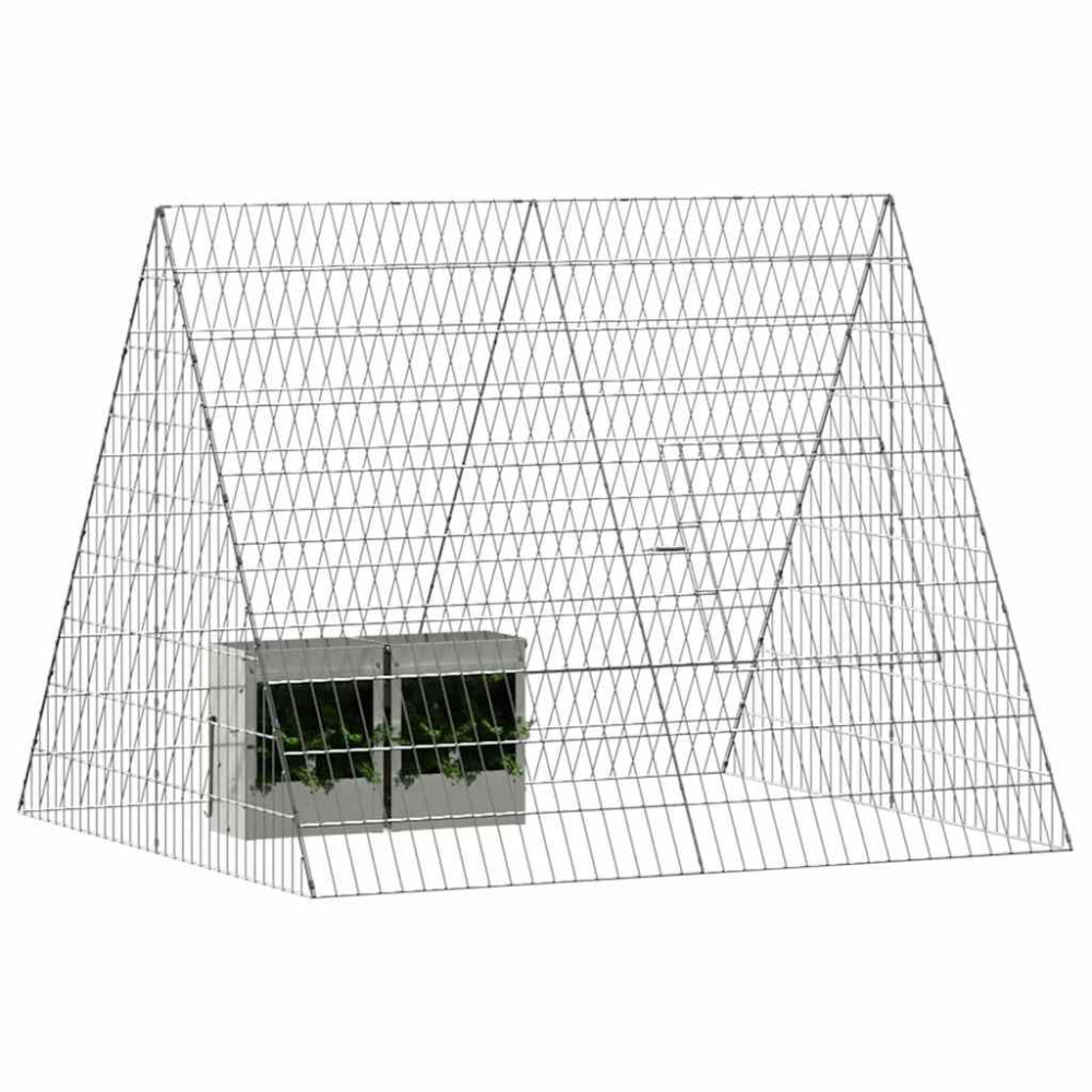 Produktbild för Kaninbur Silver 110 x 100 x 85 cm Galvaniserat Stål