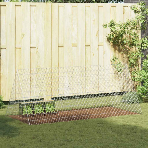 vidaXL Kaninbur Silver 215 x 100 x 85 cm Galvaniserat Stål