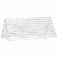 Produktbild för Kaninbur Silver 215 x 100 x 85 cm Galvaniserat Stål
