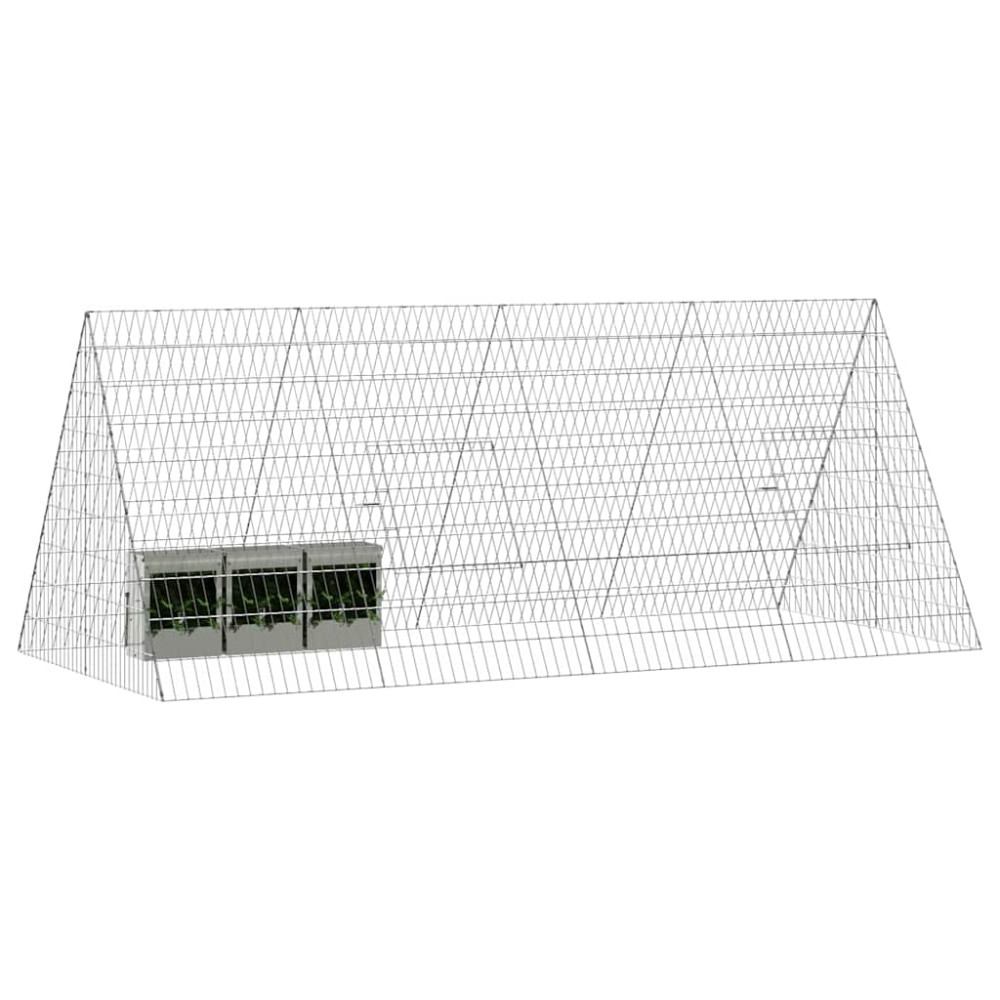 Produktbild för Kaninbur Silver 215 x 100 x 85 cm Galvaniserat Stål