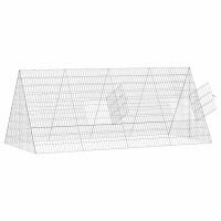 Produktbild för Kaninbur Silver 215 x 100 x 85 cm Galvaniserat Stål