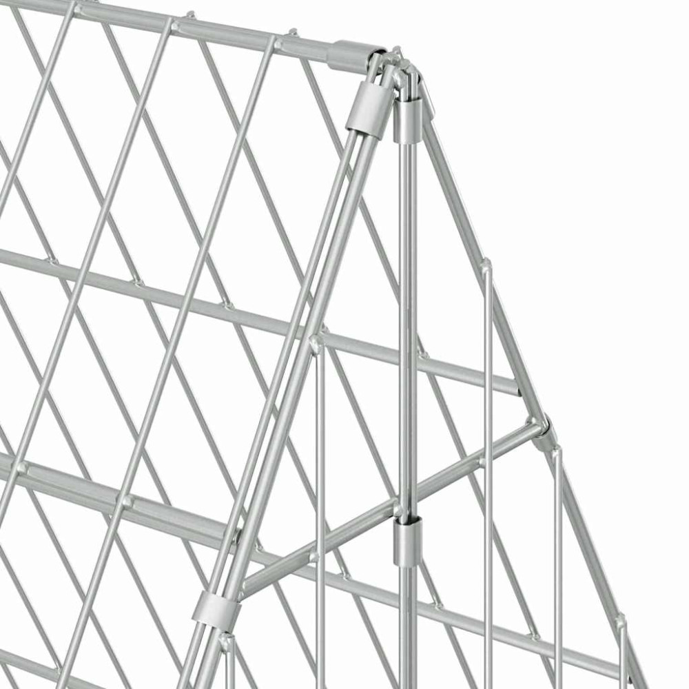Produktbild för Kaninbur Silver 215 x 100 x 85 cm Galvaniserat Stål