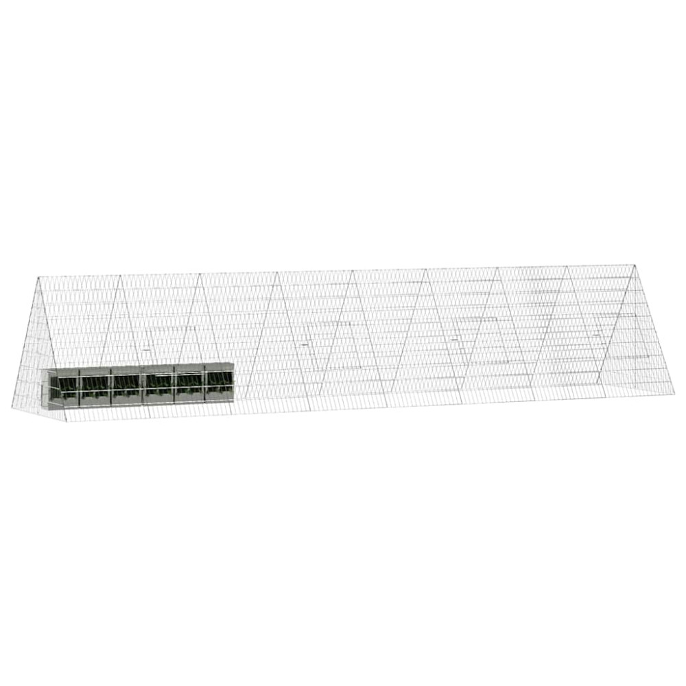 Produktbild för Kaninbur Silver 430 x 100 x 85 cm Galvaniserat Stål