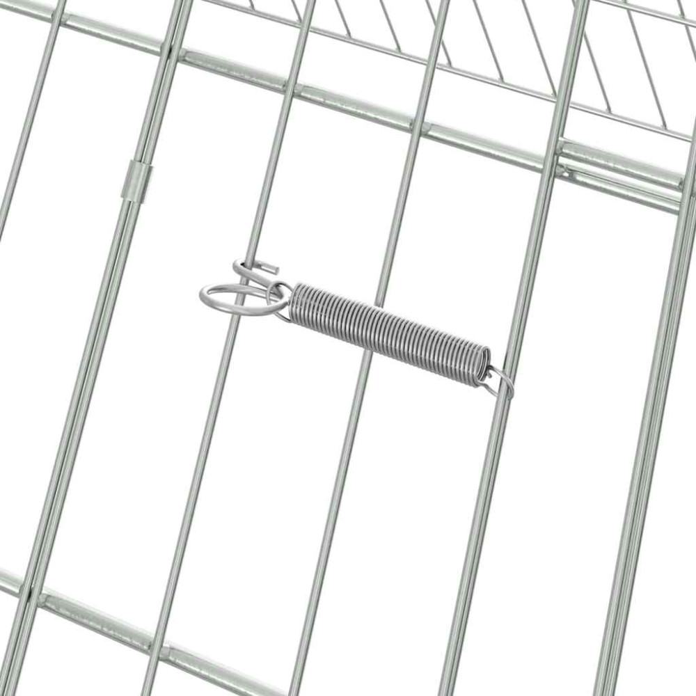 Produktbild för Kaninbur Silver 430 x 100 x 85 cm Galvaniserat Stål