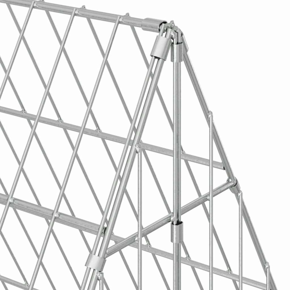 Produktbild för Kaninbur Silver 430 x 100 x 85 cm Galvaniserat Stål
