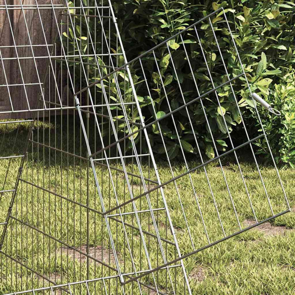 Produktbild för Kaninbur Silver 650 x 100 x 85 cm Galvaniserat Stål