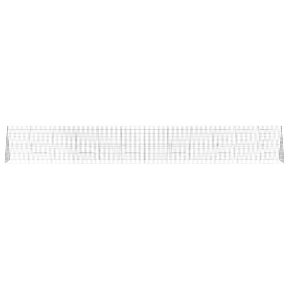 Produktbild för Kaninbur Silver 650 x 100 x 85 cm Galvaniserat Stål