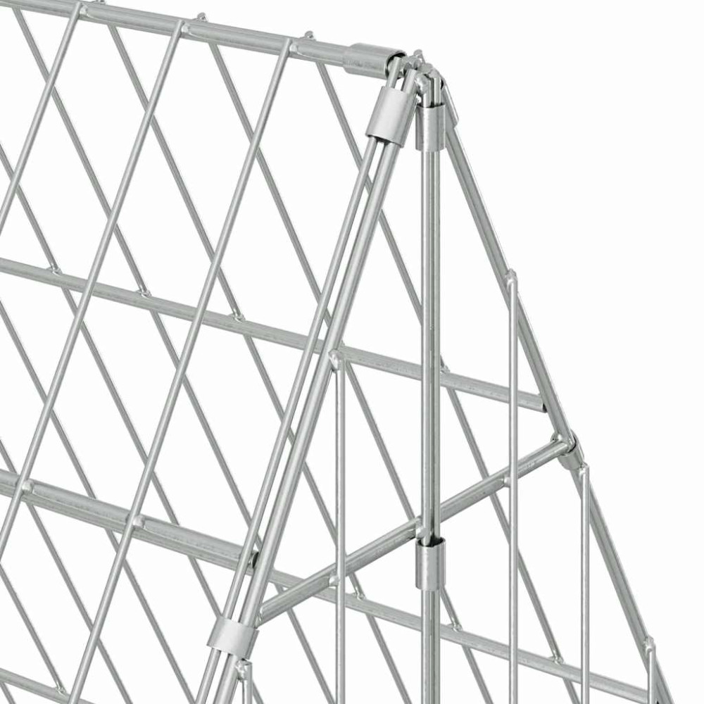 Produktbild för Kaninbur Silver 650 x 100 x 85 cm Galvaniserat Stål