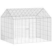 Produktbild för Kaninbur Silver 100 x 78 x 78 cm Galvaniserat Stål