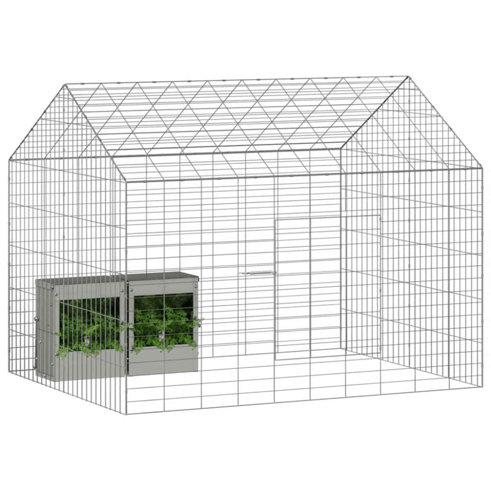 Produktbild för Kaninbur Silver 100 x 78 x 78 cm Galvaniserat Stål
