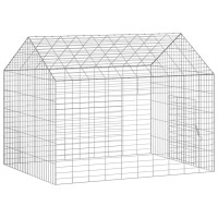Produktbild för Kaninbur Silver 100 x 78 x 78 cm Galvaniserat Stål