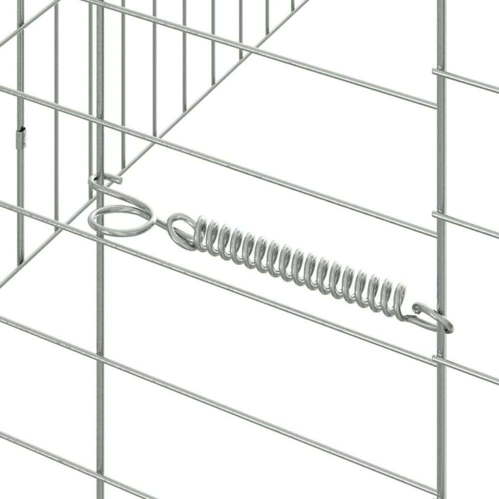 Produktbild för Kaninbur Silver 100 x 78 x 78 cm Galvaniserat Stål