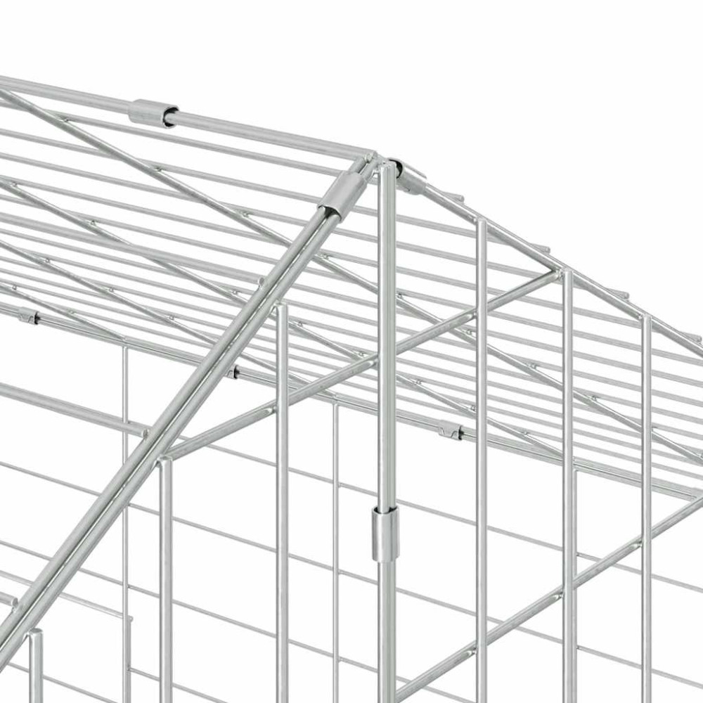 Produktbild för Kaninbur Silver 200 x 78 x 78 cm Galvaniserat Stål