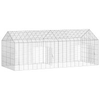 Produktbild för Kaninbur Silver 200 x 78 x 78 cm Galvaniserat Stål