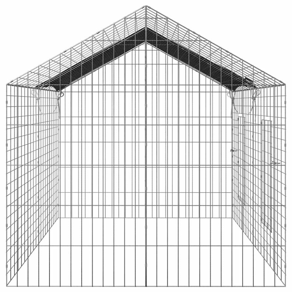 Produktbild för Kaninbur Silver 200 x 78 x 78 cm Galvaniserat Stål