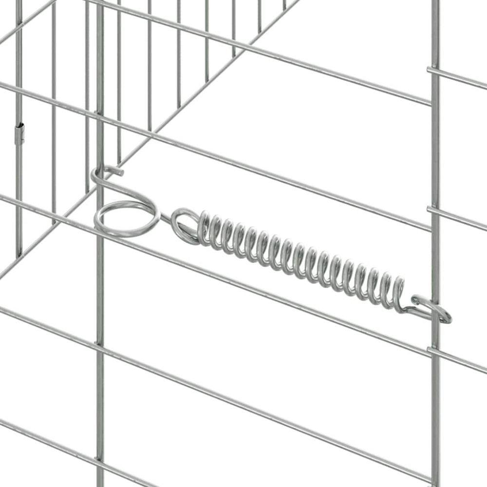 Produktbild för Kaninbur Silver 200 x 78 x 78 cm Galvaniserat Stål
