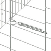 Produktbild för Kaninbur Silver 200 x 78 x 78 cm Galvaniserat Stål