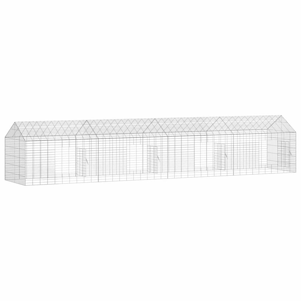 Produktbild för Kaninbur Silver 400 x 78 x 78 cm Galvaniserat Stål