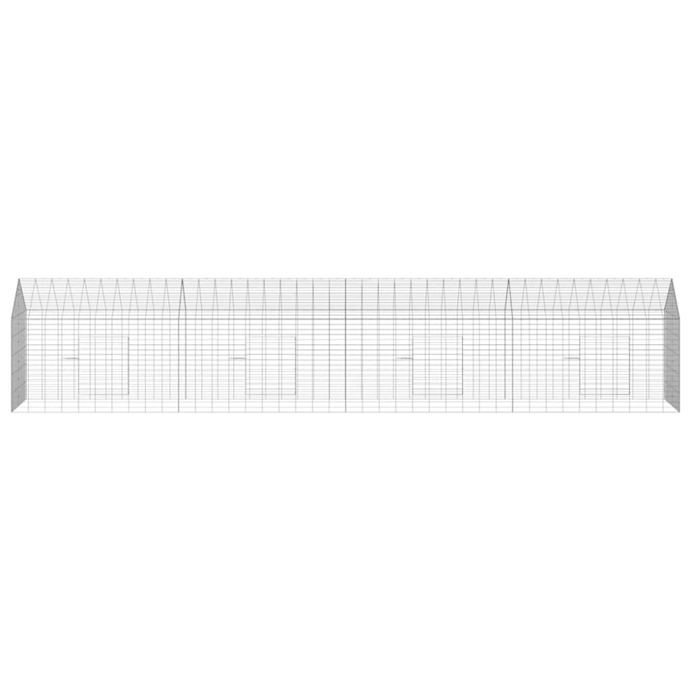 Produktbild för Kaninbur Silver 400 x 78 x 78 cm Galvaniserat Stål