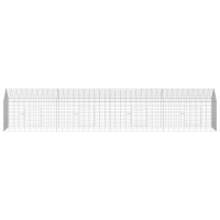 Produktbild för Kaninbur Silver 400 x 78 x 78 cm Galvaniserat Stål