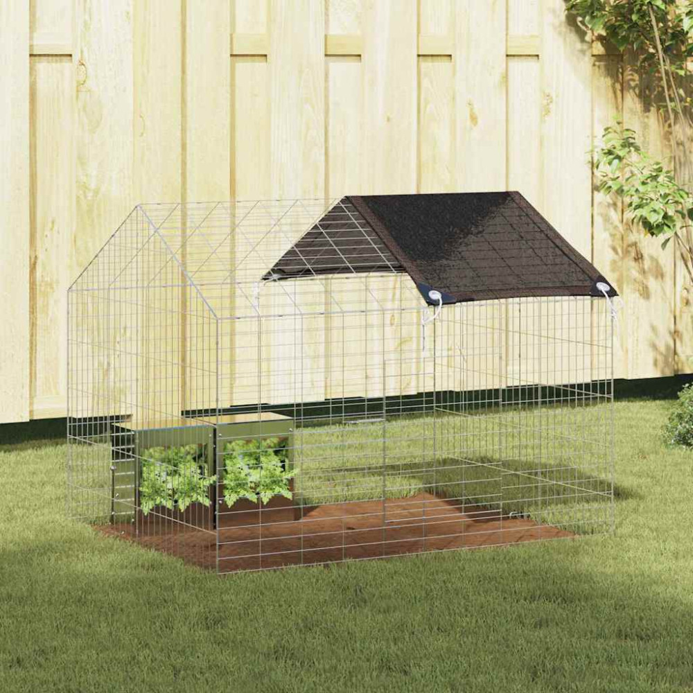 Produktbild för Kaninbur Silver 100 x 78 x 78 cm Galvaniserat Stål