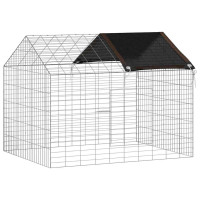 Produktbild för Kaninbur Silver 100 x 78 x 78 cm Galvaniserat Stål