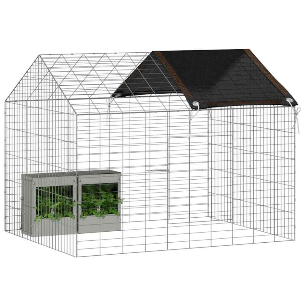 Produktbild för Kaninbur Silver 100 x 78 x 78 cm Galvaniserat Stål